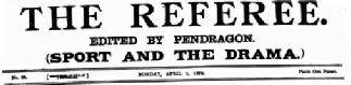 The Referee masthead