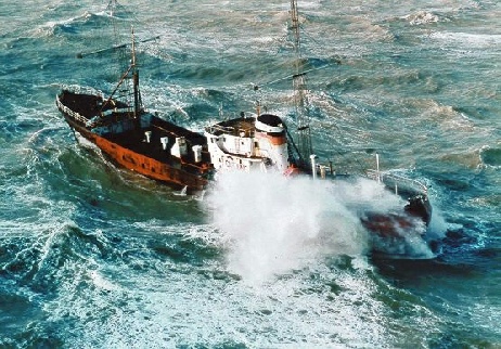 Ross Revenge on Goodwin Sands 1991