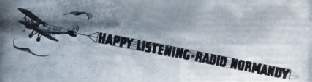 Radio Normandy aeroplane advertising banner