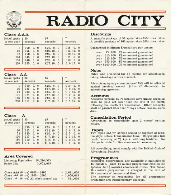 Advertising Rate Card