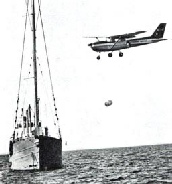 Radio Nord's plane delivering programme tapes