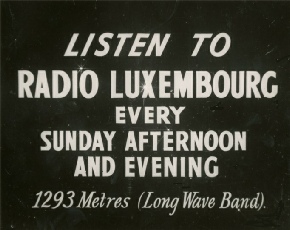 Advert ' Listen to Radio Luxembourg'