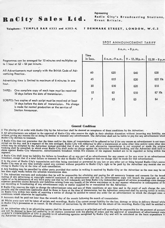 Advertising Rate Card