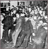 Fans at Liverpool Street Station